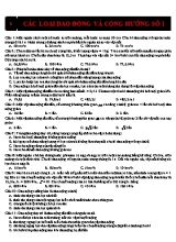 80 Câu trắc nghiệm Vật lí 12 Dao động tắt dần - duy trì - cưỡng bức (Có đáp án)